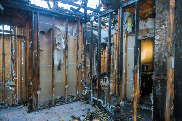 Professional Fire Damage Removal technician working in Maywood, NJ